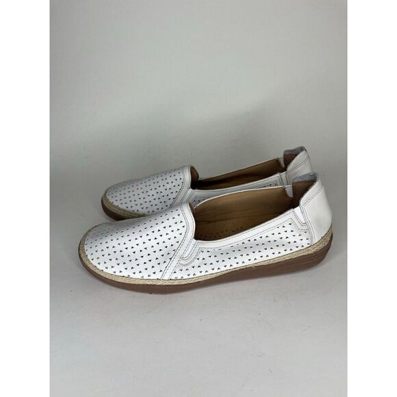 Clarks Collection Shoes Slip Ons Women Size 8W White Synthetic - Picture 6 of 12
